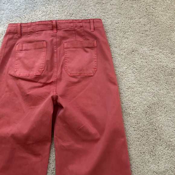 Risen Salmon pink Wide Leg Patch Pocket Button Fly Jeans size 1XL - Picture 10 of 11